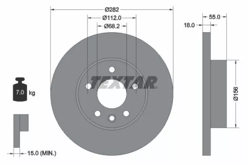 Remschijf TEXTAR 92083703)