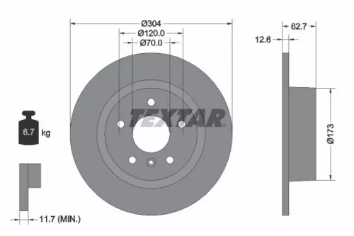 Remschijf TEXTAR 92095200)