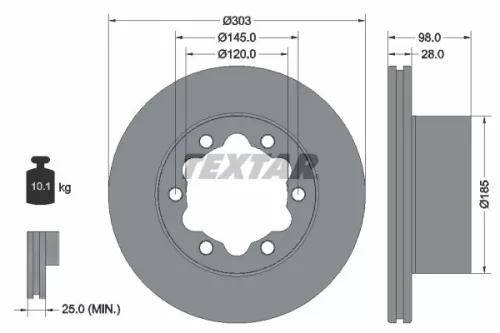Remschijf TEXTAR 92295303)