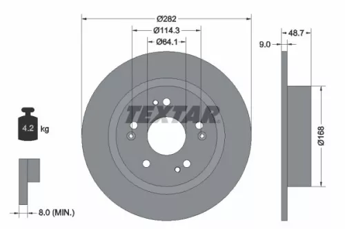 Remschijf TEXTAR 92301603)