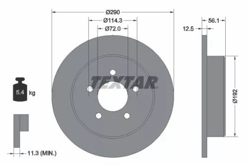 Remschijf TEXTAR 92108400)