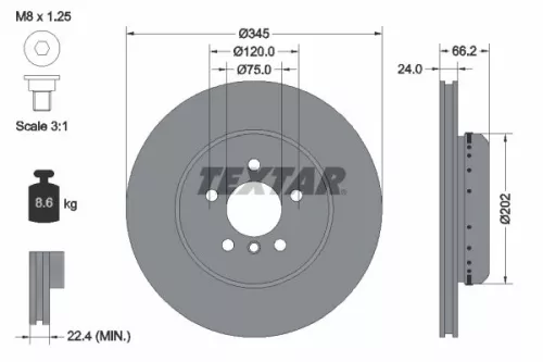 Remschijf TEXTAR 92265625)