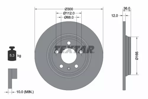 Brake Disc TEXTAR 92282803)