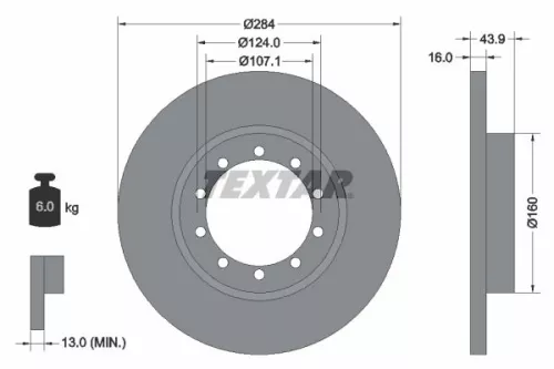 Remschijf TEXTAR 93242500)