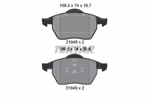 Remblokkenset, schijfrem TEXTAR 2184802)