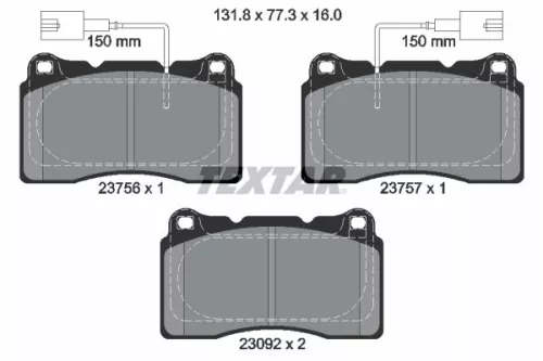 Brake Pad Set, disc brake TEXTAR 2375603)