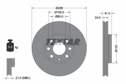 Remschijf TEXTAR 92091803)