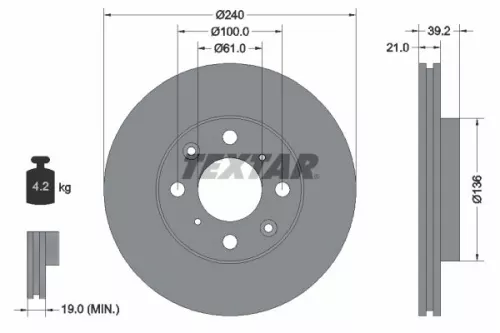 Remschijf TEXTAR 92110300)
