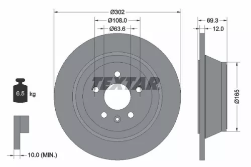 Remschijf TEXTAR 92168403)