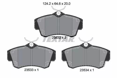 Remblokkenset, schijfrem TEXTAR 2353202)