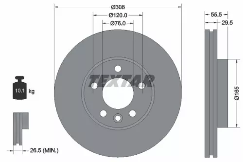 Remschijf TEXTAR 92279505)