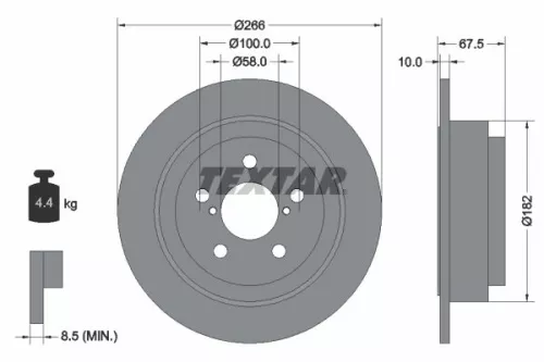 Remschijf TEXTAR 92082000)