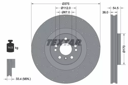 Remschijf TEXTAR 92279805)