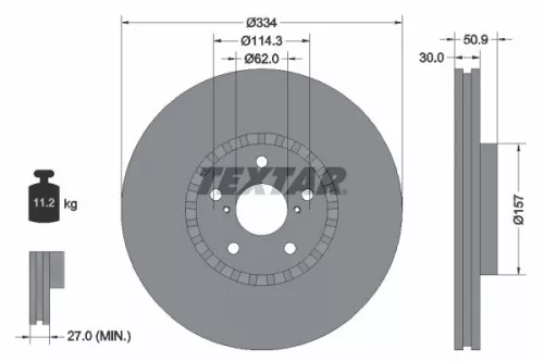 Remschijf TEXTAR 92147903)