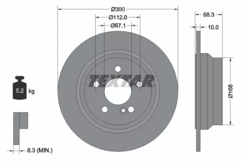 Remschijf TEXTAR 92115405)