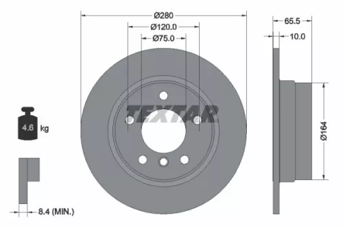 Remschijf TEXTAR 92132903)
