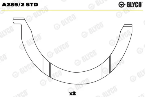 Drukring, krukas GLYCO A289/2 STD)