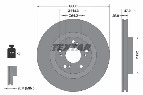 Remschijf TEXTAR 92186503)
