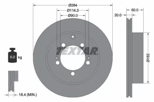 Remschijf TEXTAR 92134700)