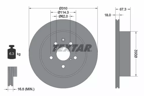 Remschijf TEXTAR 92148003)