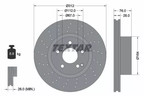 Remschijf TEXTAR 92099303)