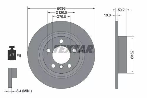 Remschijf TEXTAR 92294003)