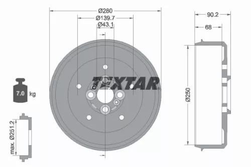 Remtrommel TEXTAR 94030600)