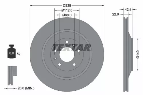 Remschijf TEXTAR 92177003)