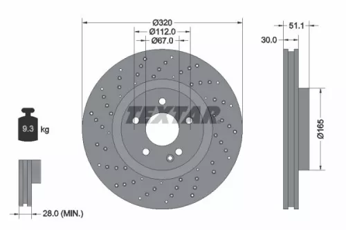 Remschijf TEXTAR 92262103)