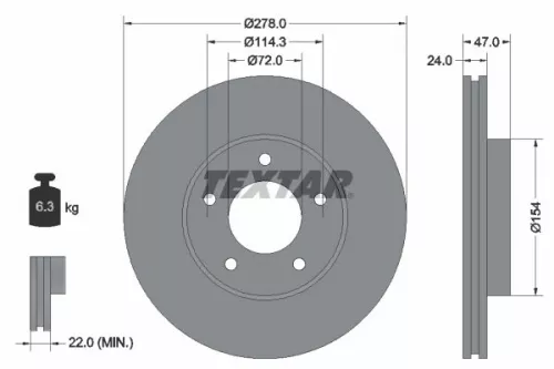 Remschijf TEXTAR 92146503)