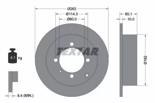 Remschijf TEXTAR 92104000)