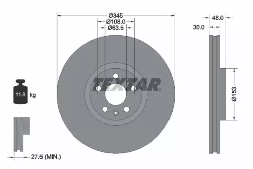 Remschijf TEXTAR 92289805)