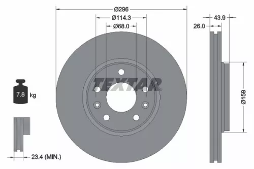 Brake Disc TEXTAR 92195603)