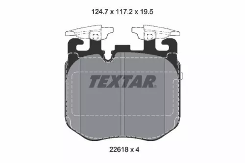 Remblokkenset, schijfrem TEXTAR 2261801)