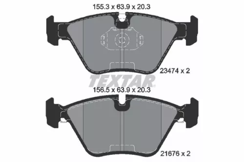 Remblokkenset, schijfrem TEXTAR 2347402)