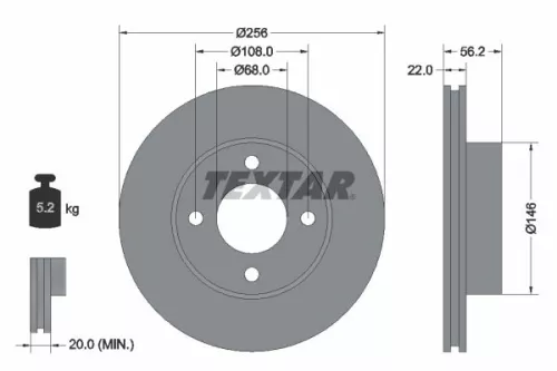 Remschijf TEXTAR 92054200)