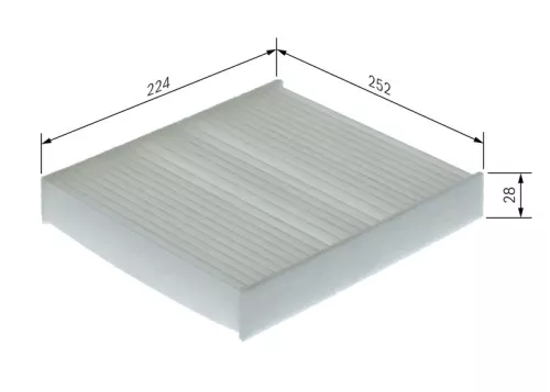 Filter, cabinelucht BOSCH 1 987 435 169)