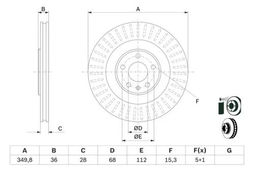 Remschijf BOSCH 0 986 479 E41)