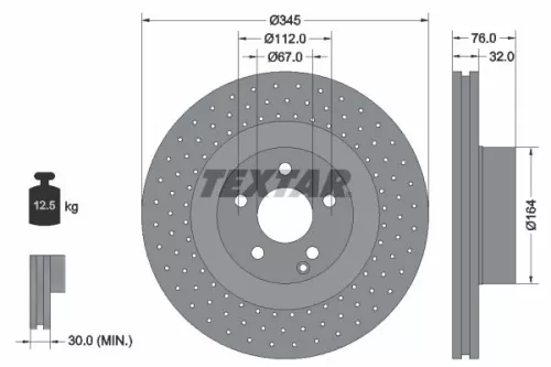 Remschijf TEXTAR 92108800)
