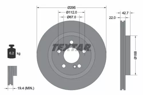 Remschijf TEXTAR 92286903)