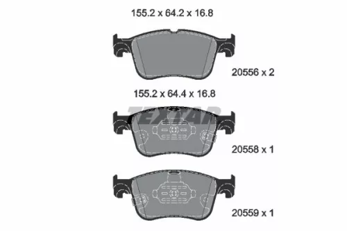 Remblokkenset, schijfrem TEXTAR 2055601)