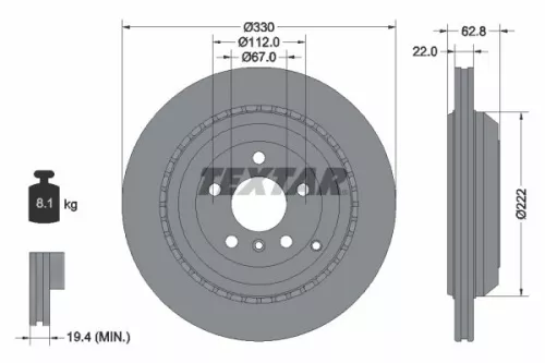 Remschijf TEXTAR 92150903)