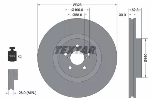 Remschijf TEXTAR 92167900)