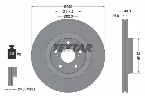 Remschijf TEXTAR 92195303)