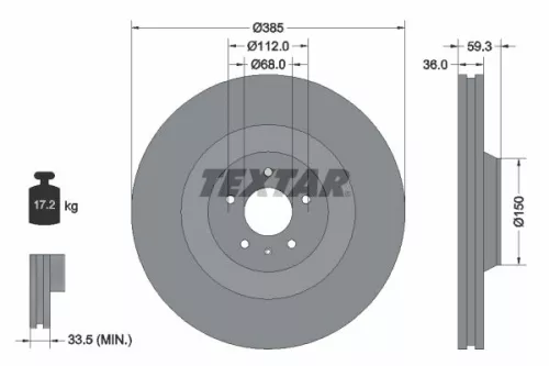 Remschijf TEXTAR 92184203)