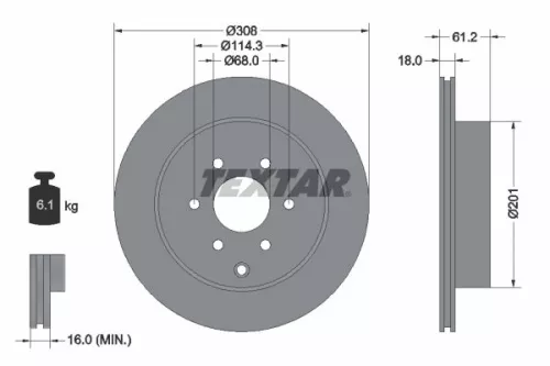 Remschijf TEXTAR 92296403)