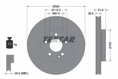 Remschijf TEXTAR 92291803)