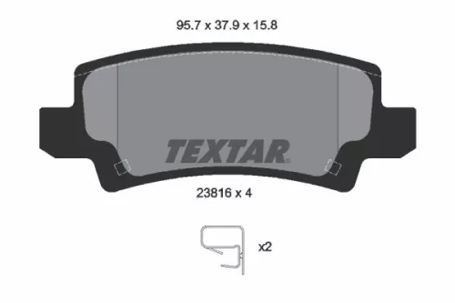 Remblokkenset, schijfrem TEXTAR 2381601)
