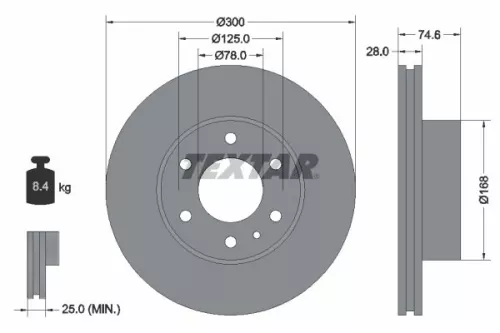 Brake Disc TEXTAR 92155900)
