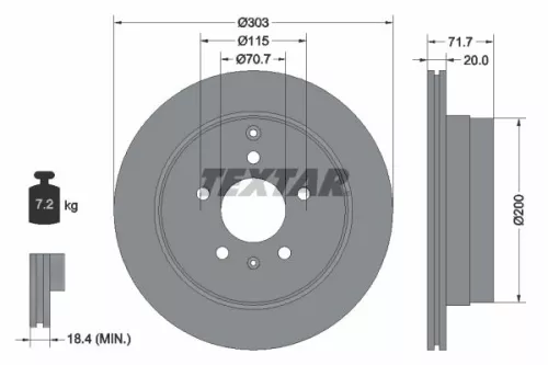 Remschijf TEXTAR 92165503)
